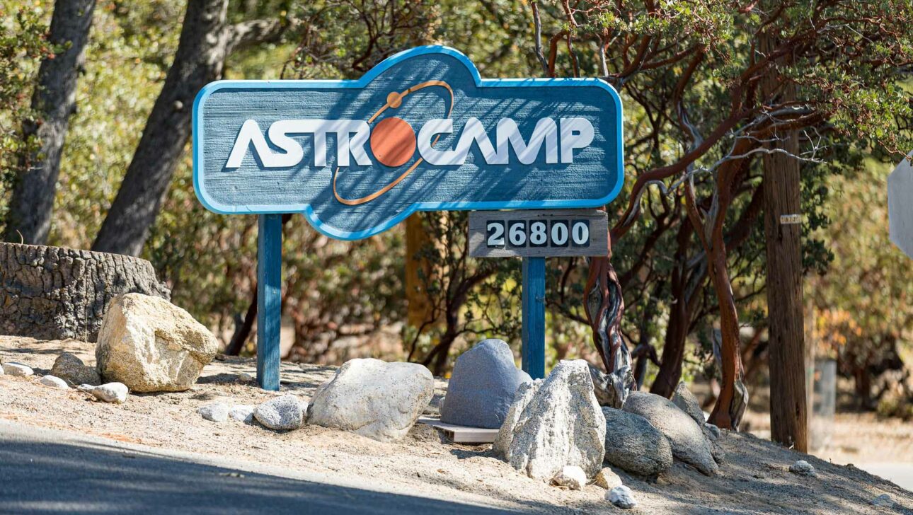 AstroCamp sign.